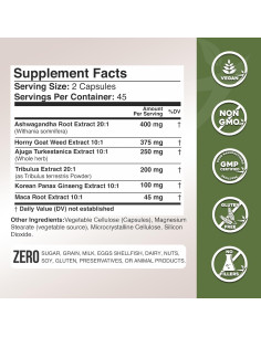 Suplemento Gade Nutrition Ashwagandha 6000 mg 90 Cápsulas 2