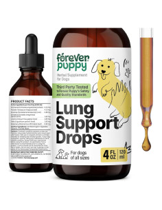 Gotas de Soporte Pulmonar para Perros Forever Puppy 118 ml