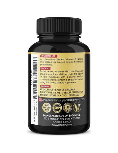 Cápsulas Veganas de Hierba de Cabra Horny BMVINVOL - 90 Unidades