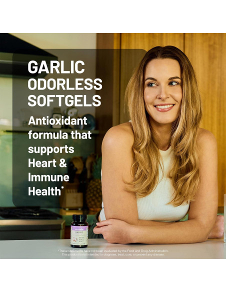 Cápsulas de Ajo Sin Olor NatureWise 1500 mg con Jalea Real