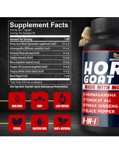 Suplemento BMVINVOL Hierba de Cabra Horny 90 Cápsulas - Fuerza Extra 2