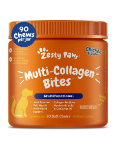 Masticables Suaves Zesty Paws Multi-Colágeno para Perros - 90 Unidades