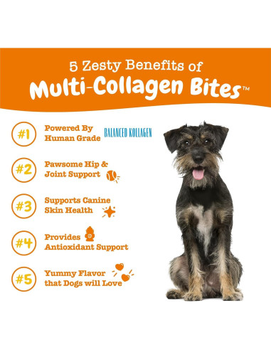 Masticables Suaves Zesty Paws Multi-Colágeno para Perros - 90 Unidades