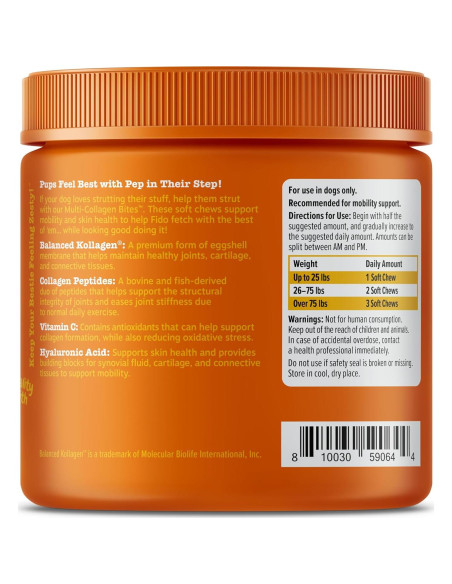 Masticables Suaves Zesty Paws Multi-Colágeno para Perros - 90 Unidades