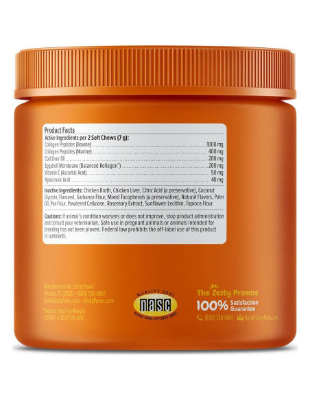 Masticables Suaves Zesty Paws Multi-Colágeno para Perros - 90 Unidades
