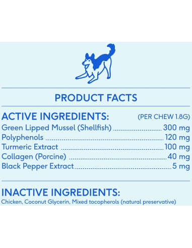 Suplemento Articular para Perros Native Pet - 30 Masticables