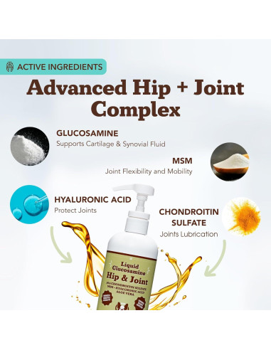 Natural Dog Company Aceite de Glucosamina 473 ml para Perros