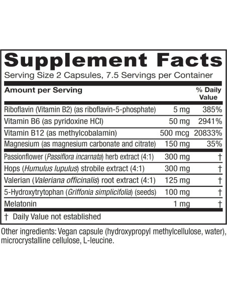 Suplemento para el Sueño Vitanica SleepBlend - 15 Cápsulas Veganas