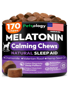 Golosinas Calmantes para Perros Petsology - 170 Unidades Melatonina