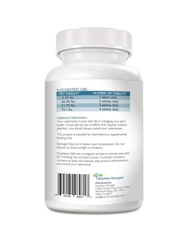 Suplemento Hepático para Perros Nutrition Strength 120 Tabletas