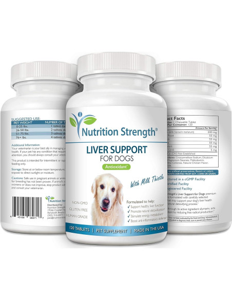 Suplemento Hepático para Perros Nutrition Strength 120 Tabletas