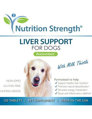 Suplemento Hepático para Perros Nutrition Strength 120 Tabletas