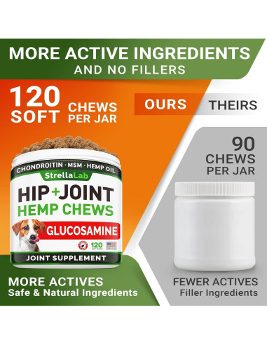 Suplemento para Articulaciones de Perro STRELLALAB 120 Golosinas Cordero