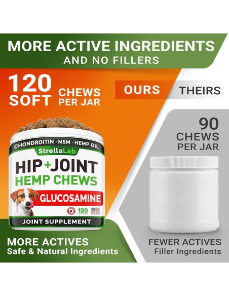 Suplemento para Articulaciones de Perro STRELLALAB 120 Golosinas Cordero