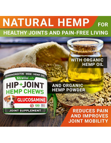 Suplemento para Articulaciones de Perro STRELLALAB 120 Golosinas Cordero