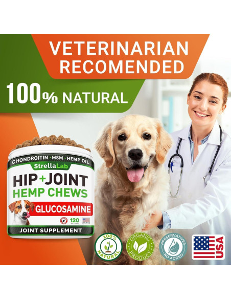 Suplemento para Articulaciones de Perro STRELLALAB 120 Golosinas Cordero