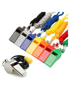 Silbatos Deportivos Fya 8PCS con Cordón - Sonido Fuerte y Claro