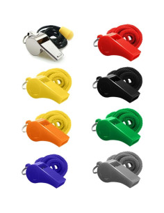 Silbatos Deportivos Fya 8PCS con Cordón - Sonido Fuerte y Claro 2