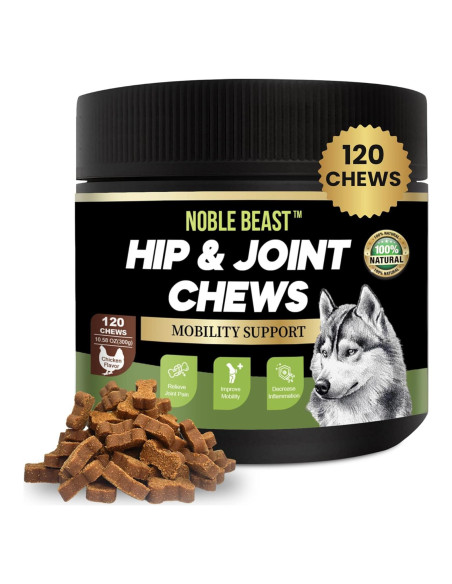 Suplemento Articular Natural Noble Beast - 120 Masticables para Perros