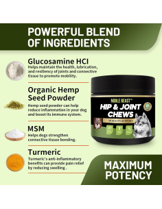 Suplemento Articular Natural Noble Beast - 120 Masticables para Perros 2