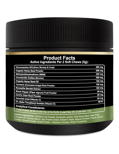 Suplemento Articular Natural Noble Beast - 120 Masticables para Perros