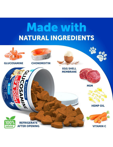 Golosinas de Glucosamina para Perros Artullano - 120 Unidades