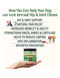 Suplemento de Glucosamina Vet Treat para Perros - 120 Masticables 2