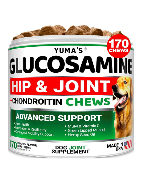 Suplemento de Glucosamina YUMA para Perros - 170 Masticables