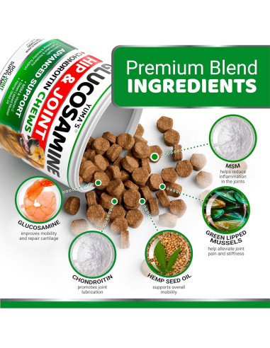 Suplemento de Glucosamina YUMA para Perros - 170 Masticables