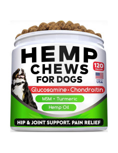 Chicles de Cánamo para Perros StrellaLab 120 Ct - Glucosamina