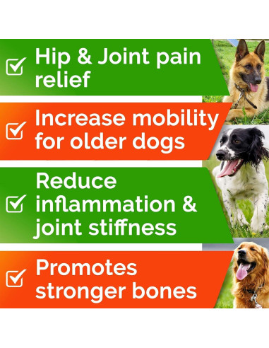 Chicles de Cánamo para Perros StrellaLab 120 Ct - Glucosamina