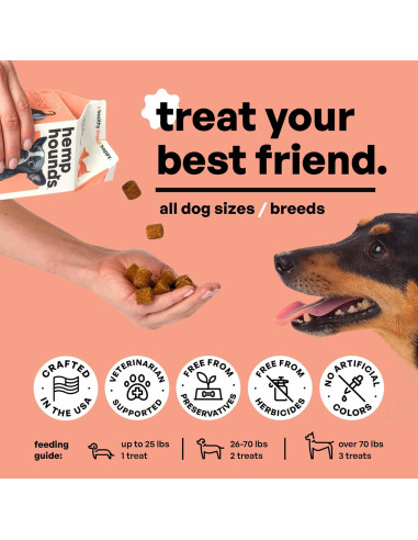 Suplemento Articular para Perros Hemp Hounds - 90 Masticables