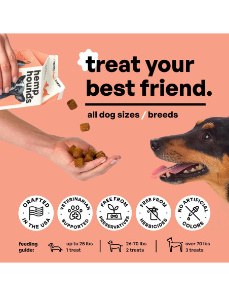 Suplemento Articular para Perros Hemp Hounds - 90 Masticables