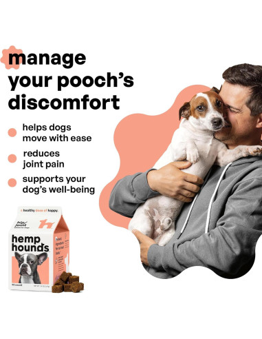 Suplemento Articular para Perros Hemp Hounds - 90 Masticables
