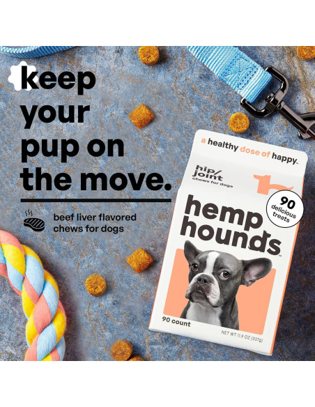 Suplemento Articular para Perros Hemp Hounds - 90 Masticables
