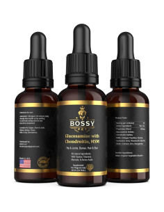 Suplemento Líquido de Glucosamina Bossy Pet para Perros y Gatos - Alivio Articular con Condroitina y MSM - 27g 2