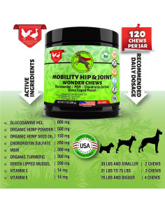 Suplemento Masticable WIZARDPET para Caderas y Articulaciones 120 Unidades 2