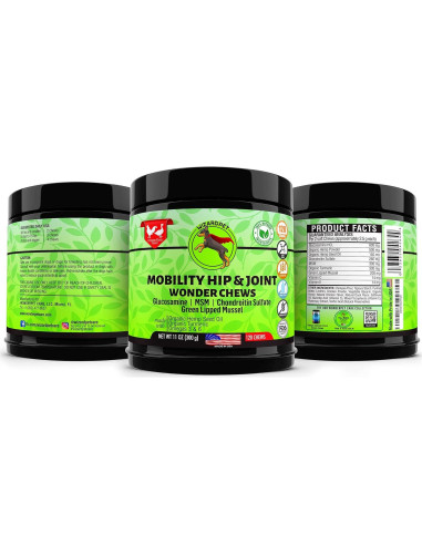 Suplemento Masticable WIZARDPET para Caderas y Articulaciones 120 Unidades