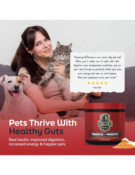 Probióticos para Gatos y Perros Daybreak - 6 Mil Millones CFU