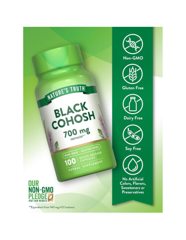 Cohosh Negro Verdad de la Naturaleza | 100 Cápsulas | Suplemento Herbal