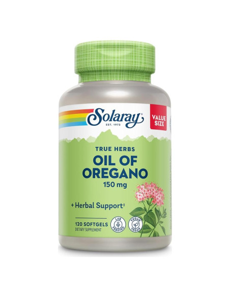 Aceite de Orégano Solaray 150 mg - 120 Cápsulas Blandas Veganas