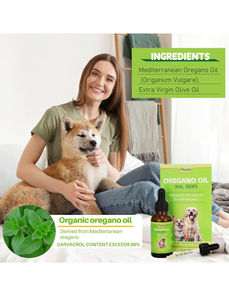 Gotas de Aceite de Orégano Ourea para Perros 100g - Inmunidad