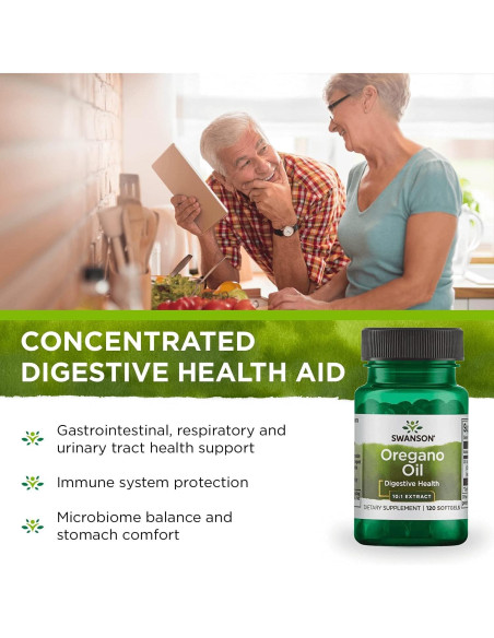 Extracto de Aceite de Orégano Swanson 10:1 - 120 Gelatinas Blandas