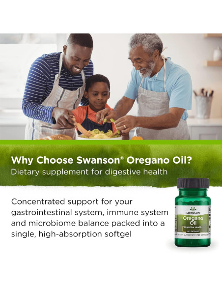 Extracto de Aceite de Orégano Swanson 10:1 - 120 Gelatinas Blandas