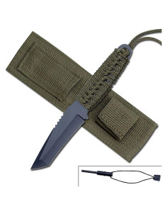 Cuchillo de hoja fija MASTER USA HK-106T-MC 20.32 cm con iniciador de fuego