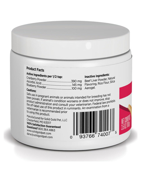 Suplemento en Polvo Solid Gold para UTI - Gatos y Perros 99.22g