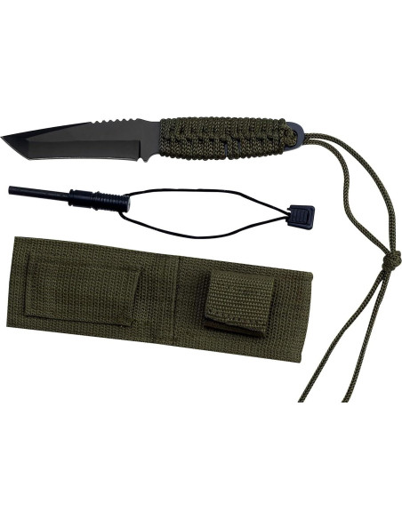 Cuchillo de hoja fija MASTER USA HK-106T-MC 20.32 cm con iniciador de fuego