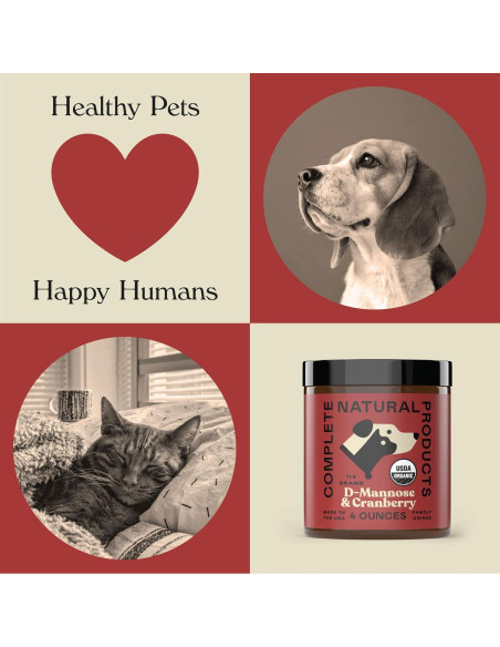 Polvo Orgánico D-Mannose y Arándano para Mascotas 113g - Complete Natural Products