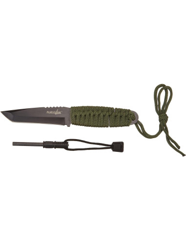 Cuchillo de hoja fija MASTER USA HK-106T-MC 20.32 cm con iniciador de fuego
