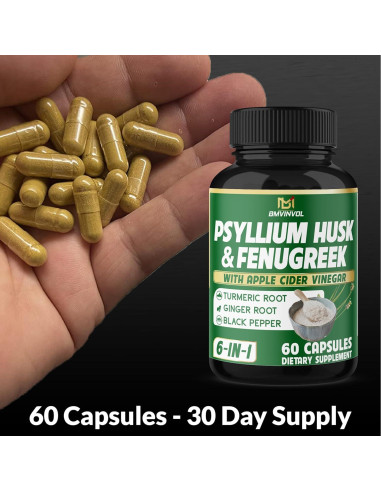 Suplemento Digestivo 6en1 BMVINVOL - 60 Cápsulas de Fibra